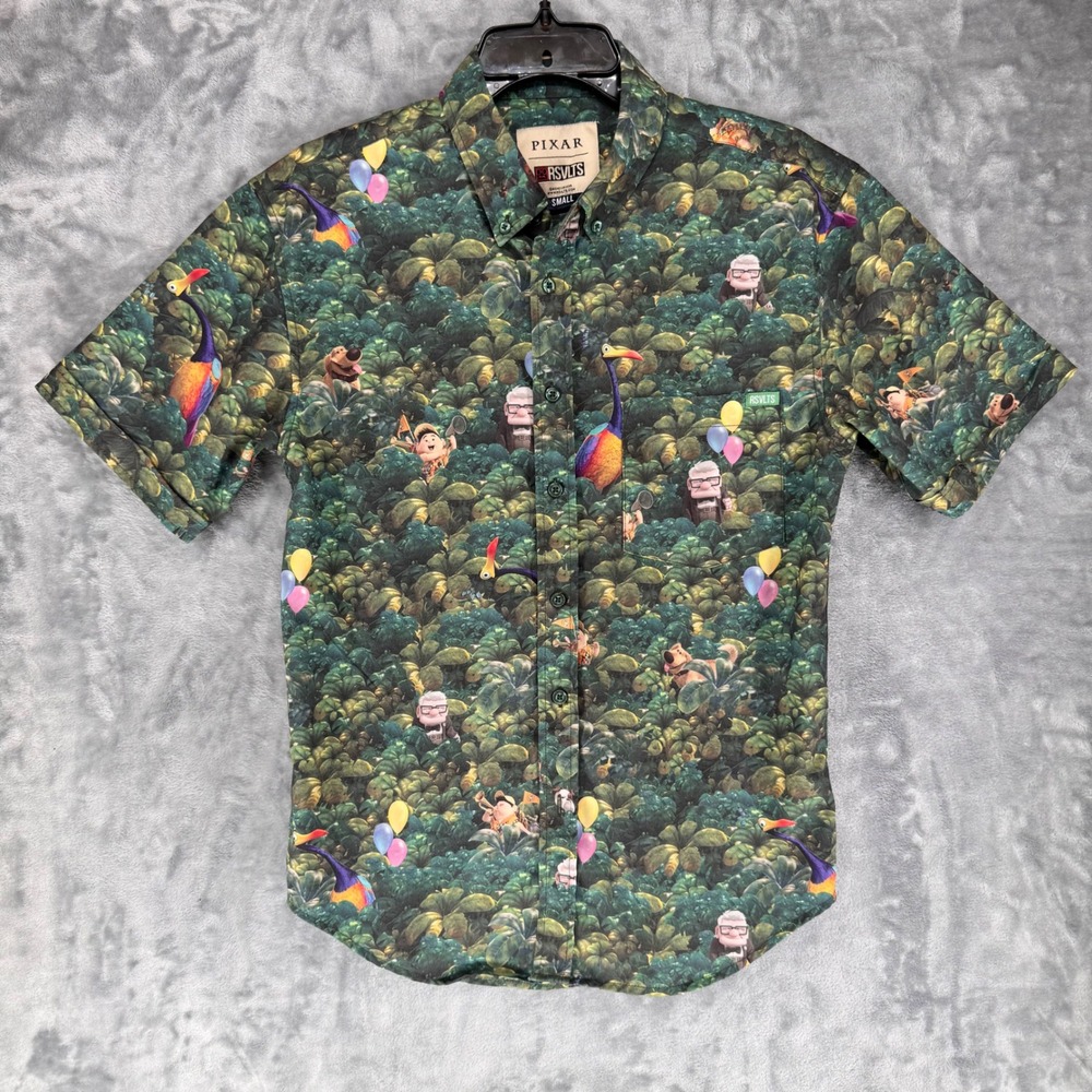 RSVLTS Disney and Pixar Up I Found the Snipe size S sleeve KUNUFLEX button up